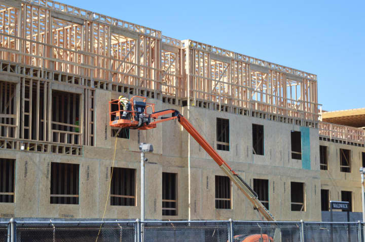 Work on the apartments at Waldwick Station is going faster than expected.