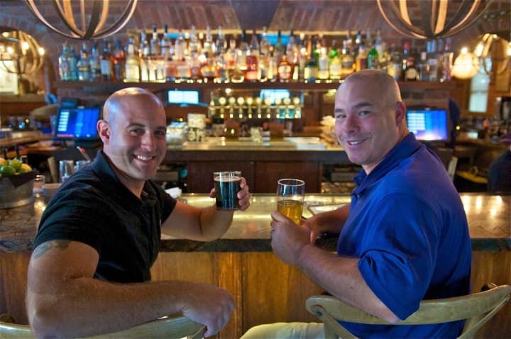 Customers enjoy camaraderie and cold ones at Mill House Brewery in Poughkeepsie.