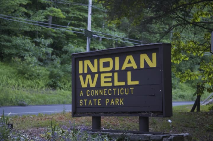 A local man almost drowned while swimming in a prohibited area of Indian Well State Park.