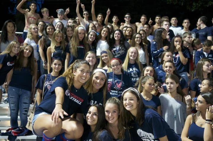 Eastchester fans had plenty to cheer about Friday night, as the Eagles rolled to a season-opening win over Harrison.