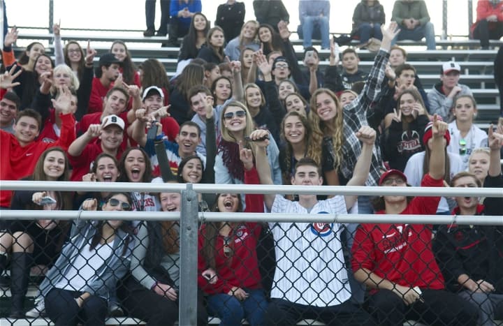 SOMERS STRONG! - The Somers High cheering section made its presence felt at Wednesday&#x27;s regional game at Lakeland High School.