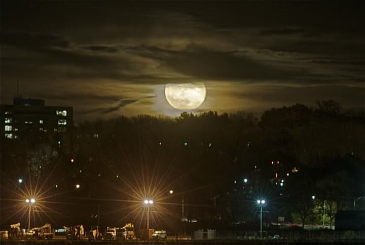 Sunday night&#x27;s rare Supermoon was only visible in Dutchess where clouds were thin.