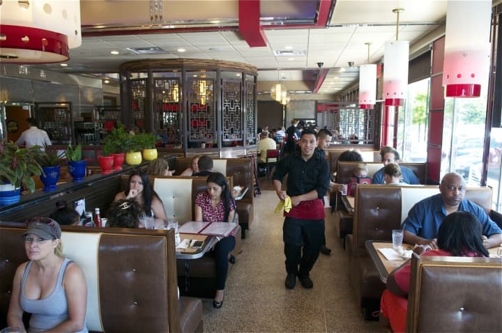 Inside the Red Line Diner during a recent busy lunch hour.