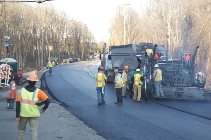 Paving is underway at the Rt. 82 bridge in Hopewell Junction.