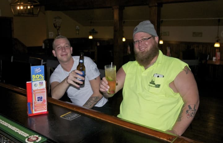Customers enjoy a cool one at Handshakes Bar &amp; Grill in Hopewell Junction.