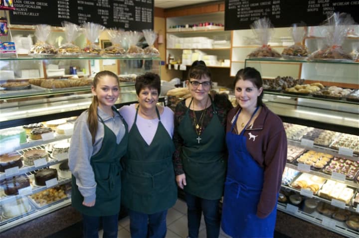 Some of the staff at Cafe Piccolo Pastry and Bagels.