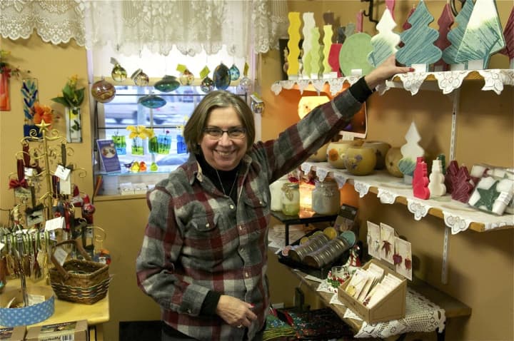 By Hammer By Hand&#x27;s Phyllis Fitzgerald at her Mahopac shop.