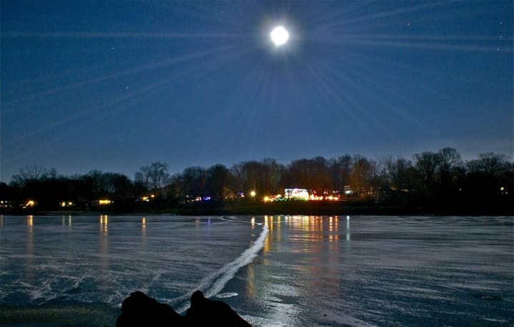The final Supermoon of 2016 lights up the December skies over Lake Carmel Wednesday night.