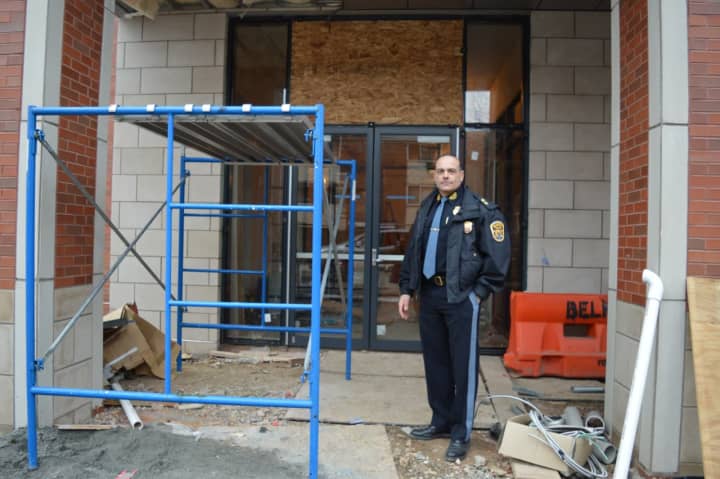 Fairview Police Chief Martin Kahn outside of what will soon be the new police headquarters and municipal building on Anderson Avenue.