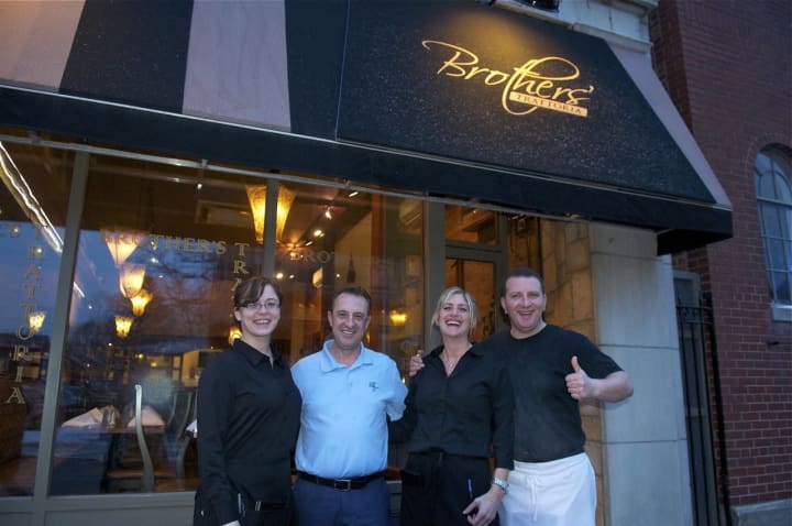 Owner Ken Berisha and some of the staff from Beacon&#x27;s Brother&#x27;s Trattoria.
