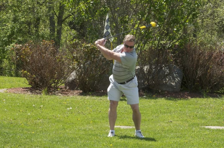 Golfers enjoy the great weather at the Ridgefield Golf Course.