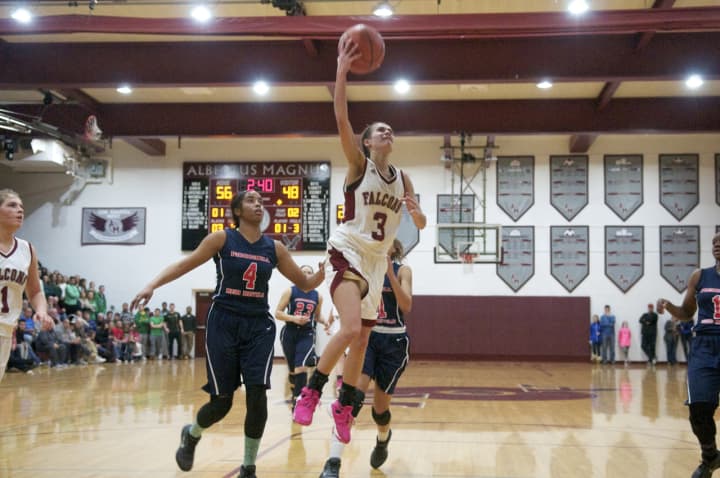 Albertus Magnus defeated Peekskill in a girls playoff game Friday night.