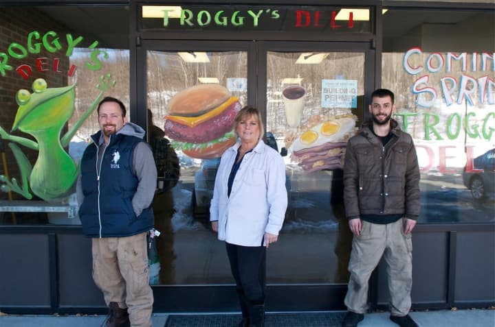 From L: Tony Russo, Lyn Kirchner and Bob Russo stand outside their new, soon-to-open Pawling location.