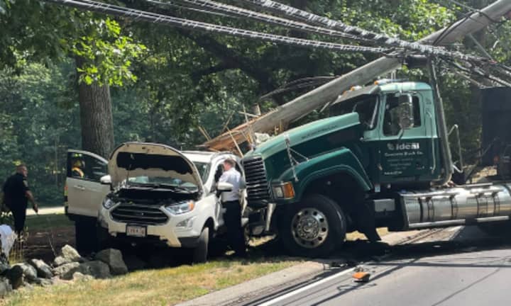 The aftermath of the crash on Route 27 in Wayland