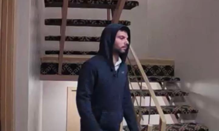 A surveillance image of Adam Auditore, the suspect behind several break-ins at Royal Crest Estates in North Andover