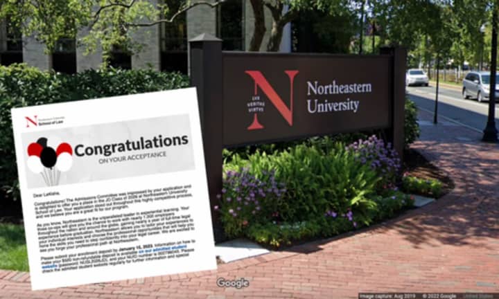 Northeastern University said the erroneous letter went out to both current and past applicants