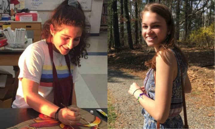 Talia Newfield (left) and Adrienne Garrido (right) died after being hit by two cars while walking on a road near their high school in February 2018.