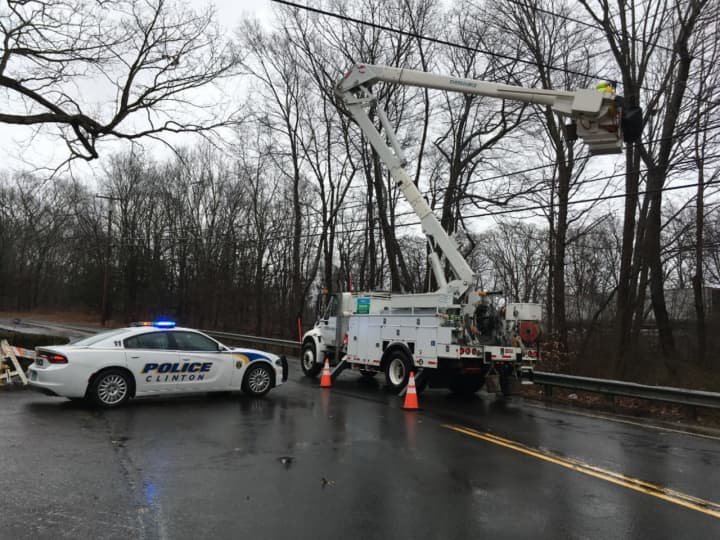 Eversource crews in Connecticut tending to one of several hundred active outages.