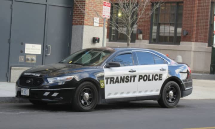 An MBTA transit police vehicle