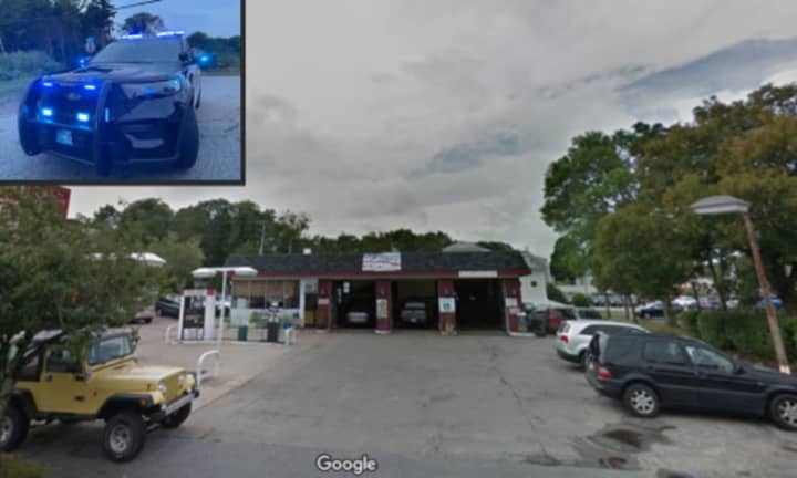 The incident occurred at Hajj Auto Service, according to WHDH.