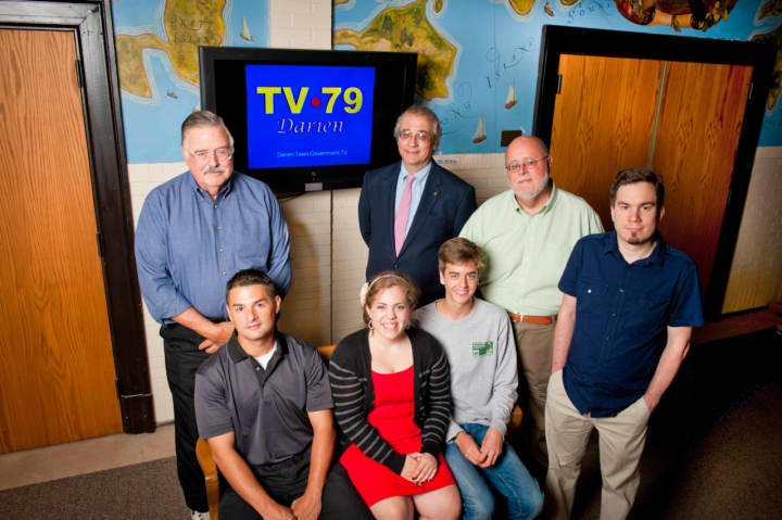 The staff of Darien TV79, which is now available online.