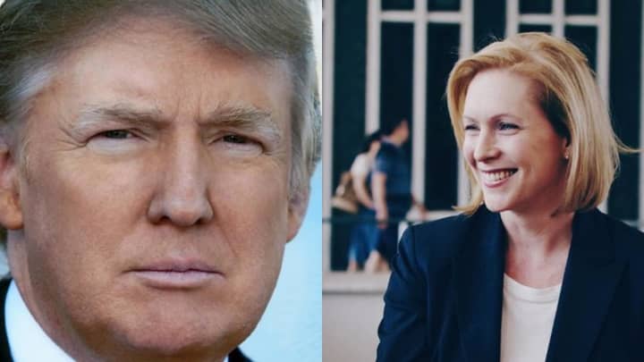 Donald Trump fired back on Twitter at Kirsten Gillibrand.