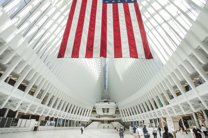 Inside of the World Trade Center Oculus.