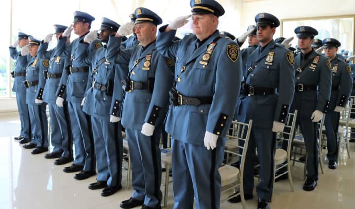 Members of the New Rochelle Police Department were celebrated on Wednesday.