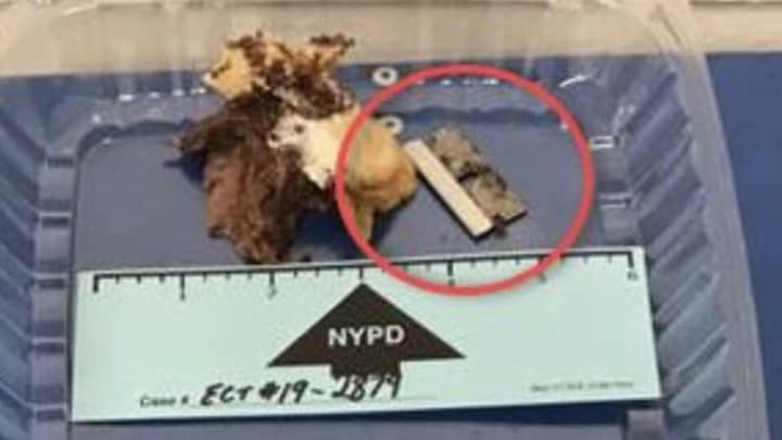 An NYPD officer found a razor blade in his sandwich.