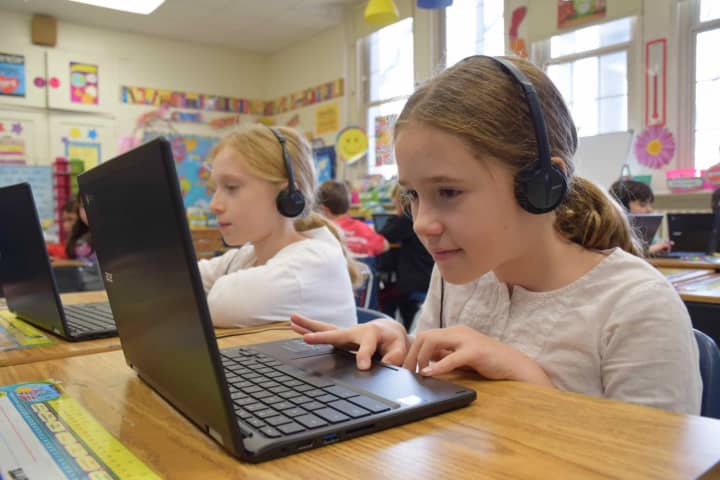 A student at F.E. Bellow Elementary School during last week&#x27;s &quot;Hour of Code.&quot;