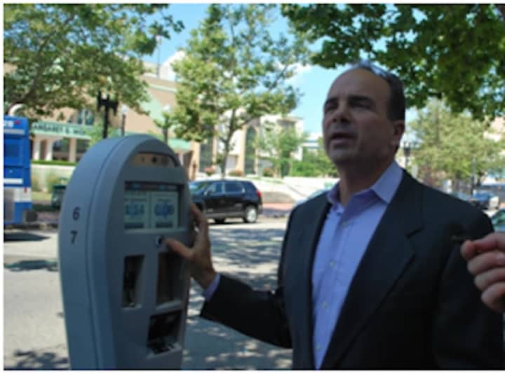 Bridgeport Mayor Joe Ganim reminds residents of the new smart parking meters downtown.