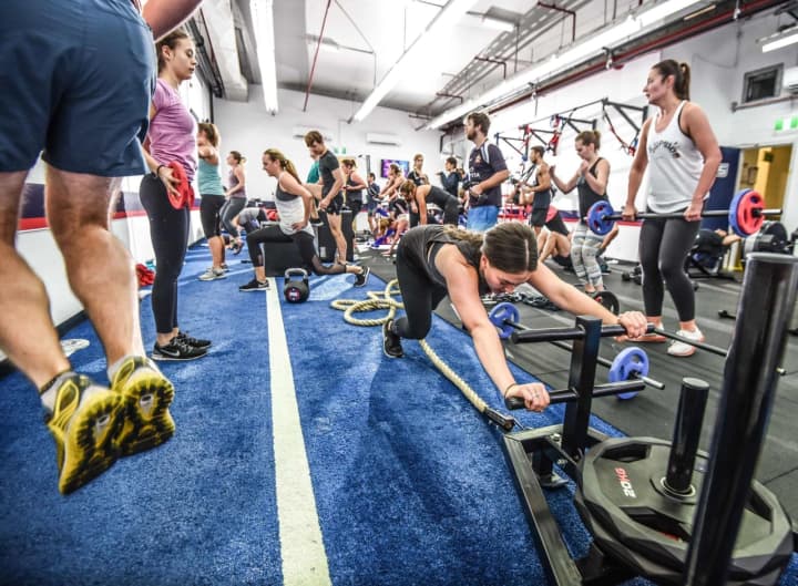 F45 combines strength and cardio training for a rigorous workout.