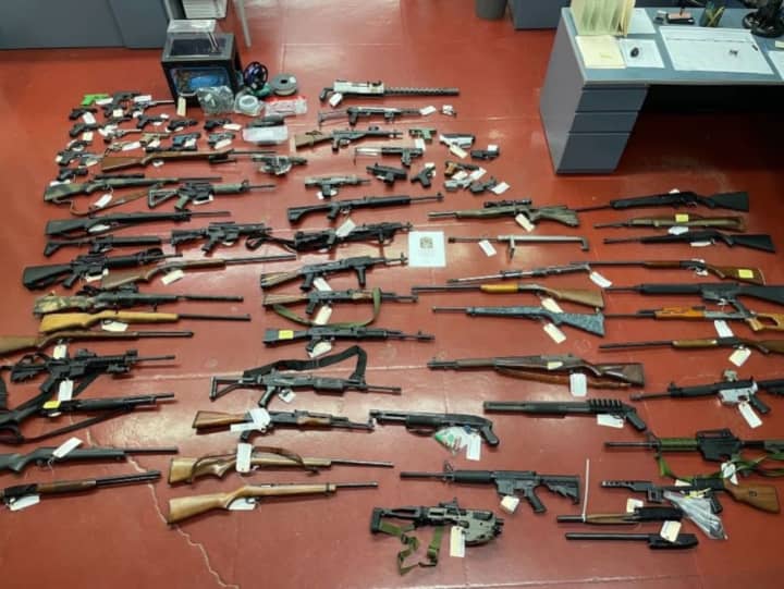 Firearms seized by police during the investigation