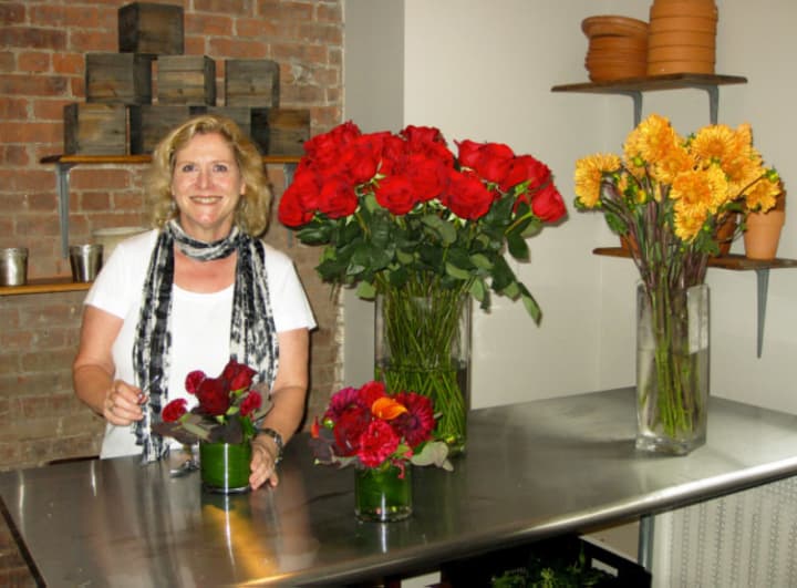 Nancy White of The Flower Bar in Larchmont.