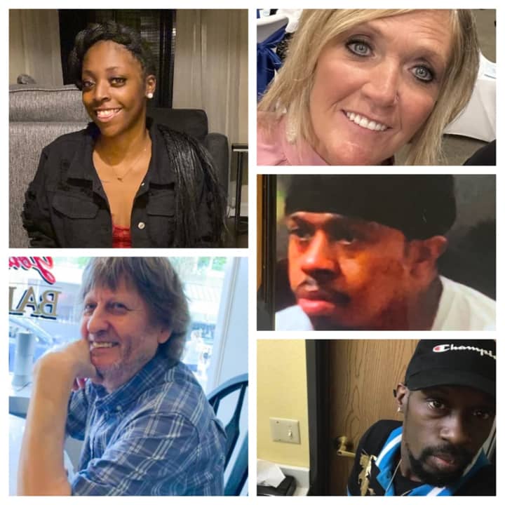 Tyneka Johnson (top left), Randall Blevins (bottom left), Kellie Pyle (top right),  Brian Pendleton (middle), and Lorenzo Gamble.