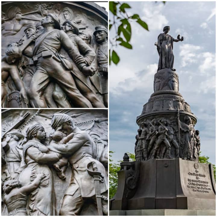 The Confederate Memorial has 32 figures, two of which are Black: One an enslaved woman holding the infant child of a white officer, the other, an enslaved man following his owner to war.