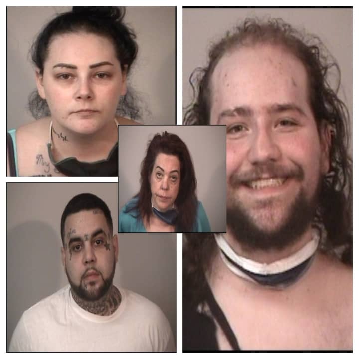 Clockwise from top left: Chelsea Donald, Kaleb Pettry, Stephen Donald, and Lisa Donald, center.