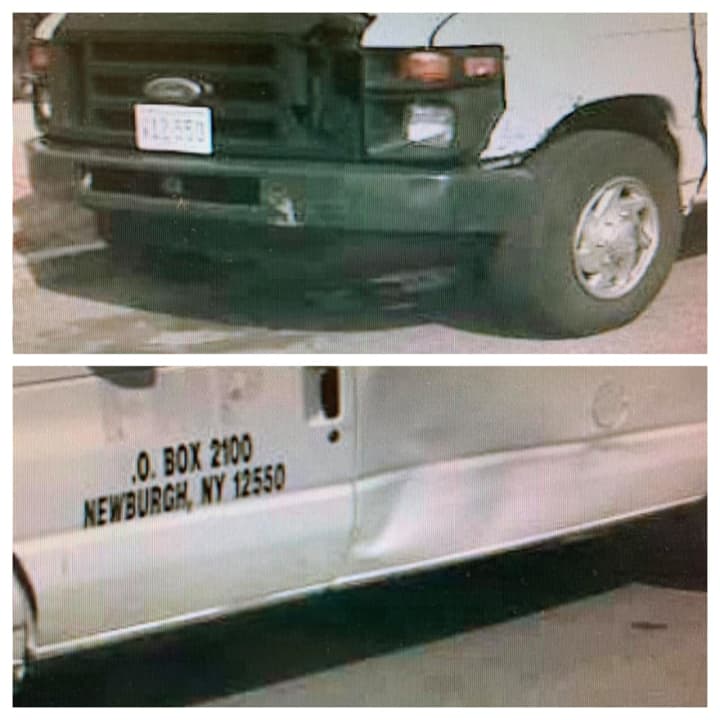 Police in Clark say this van was involved in a hit and run crash Monday