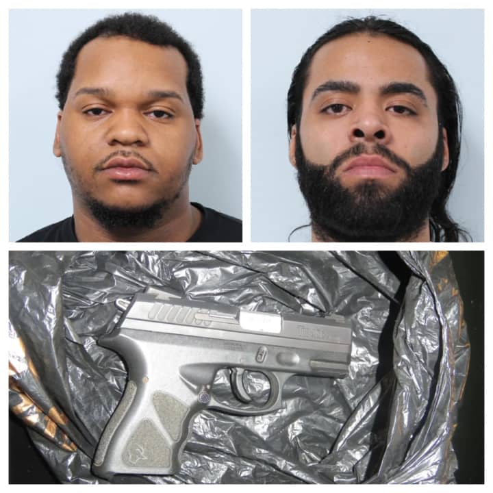 Deshaun Stenson, top left, and Michael Rooney were arrested after a routine traffic stop last week unveiled a stolen pistol and several grams of cocaine, Springfield police said.