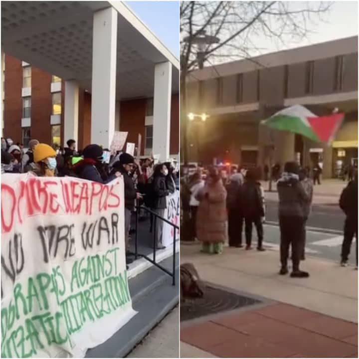 SJP protests at Rutgers.