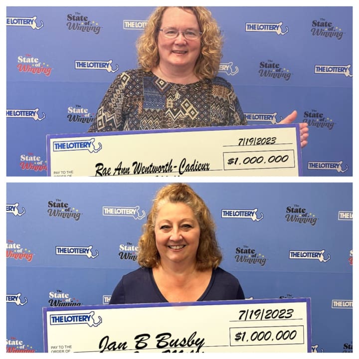 Rae Ann Wentworth-Cadieux, of Hadley, (top) and Jan Busby, of Norfolk, won $1 million in the Powerball lottery on Friday, July 21. A third Massachusetts $1 million winner has not come forward.