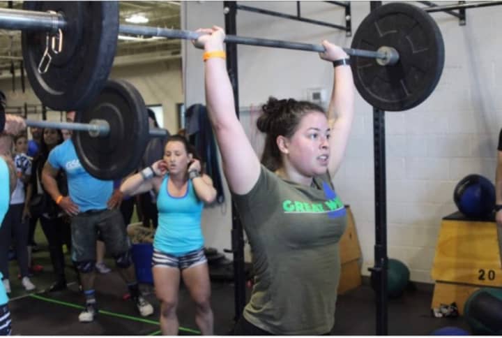 Hazel Luque, 26 of Hasbrouck Heights, trains at Great White CrossFit in Hackensack.