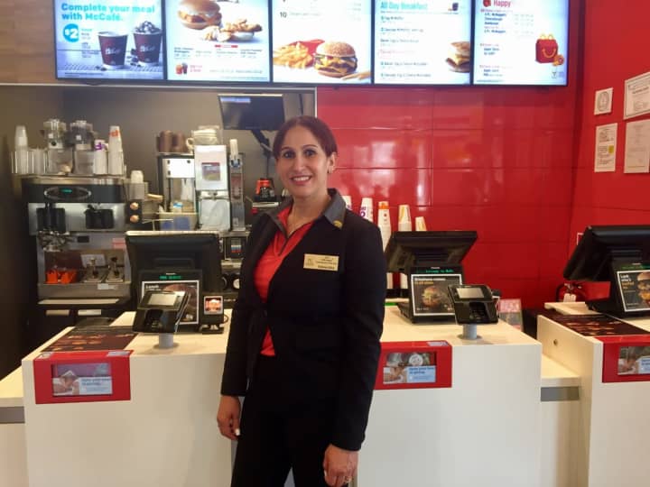 Fatima Alba of New Milford was recognized at the Bergenfield McDonald&#x27;s for being named Crew Person of the Year.