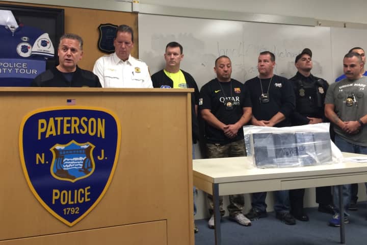 Paterson Police Director Jerry Speziale, at left.