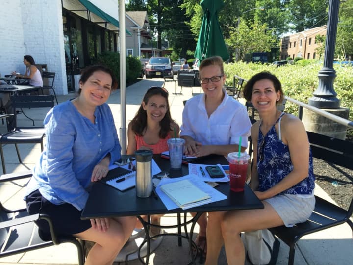 Some members of the Glen Rock Farmers&#x27; Market organizing committee, Linda Plastina, Laura Occhipinti, Elaine Howe and Alison Bloomfield.