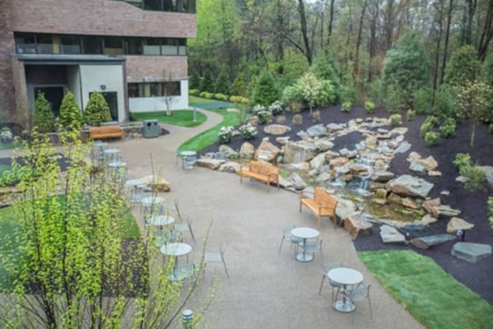 A healing garden at the new Norma Pfriem Breast Center at the Park Avenue Medical Center in Trumbull. The Fairfield Chamber of Commerce and the center will present the 2017 Health and Wellness Expo there on Sunday, March 12.