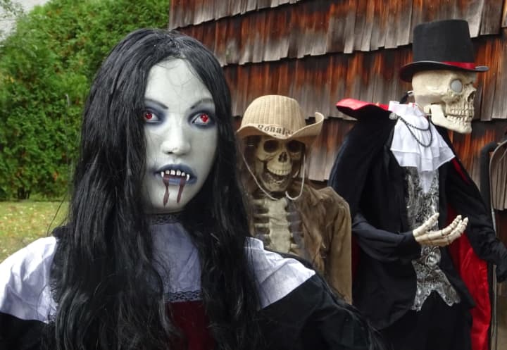 Dennis Morton goes all out to decorate his Waldwick yard for Halloween every year.
