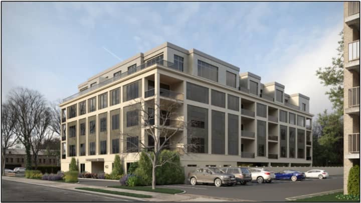 A rendering of the Harrison Grand high-end multi-family apartment complex that will be located at 402 Halstead Ave. in Harrison.