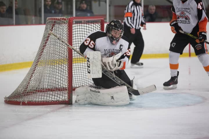 Mamaroneck Tommy Spero tied a state record with his 19th career shutout and made 18 saves.