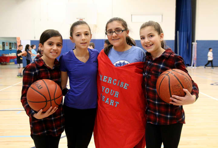 Westlake Middle School students who participated in the Hoops for Heart program.